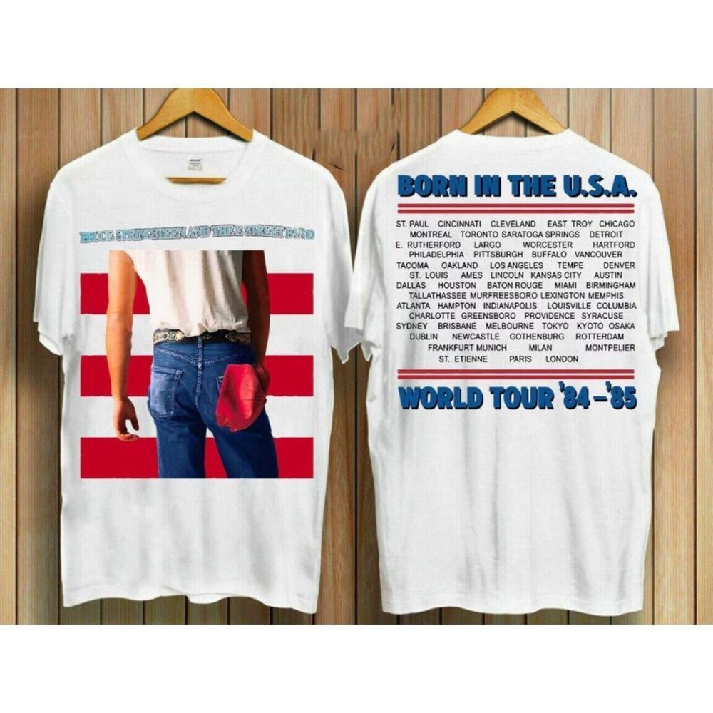Bruce Springsteen Born In The Usa World Tour 8485 Bootleg Tshirt 2 Sided